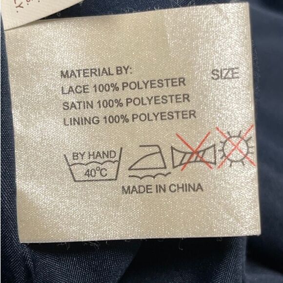 Simone Cavalli Dress Size 12 Ruched Side Strapless Jeweled Navy Blue Cocktail - Picture 8 of 10